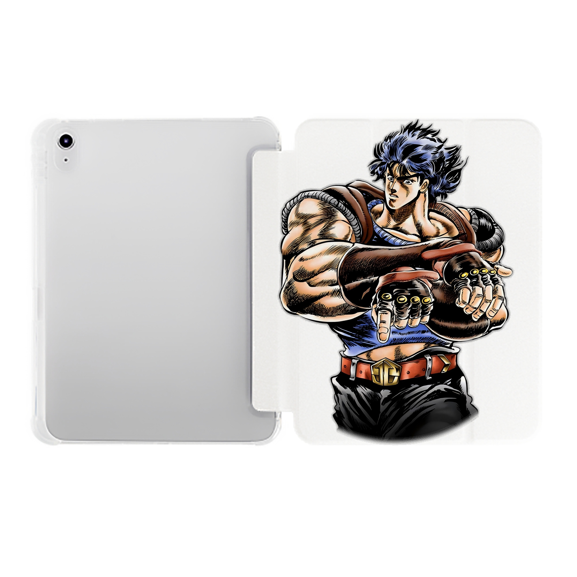 （画像用） ジョジョの奇妙な冒険 /ジョナサン?ジョースター JoJo's Bizarre Adventure Jonathan Joestar IPad ケース ペン収納付き 三つ折りスタンド PUレザー×シリコン 対応機種9.5/10.5/10.9インチ